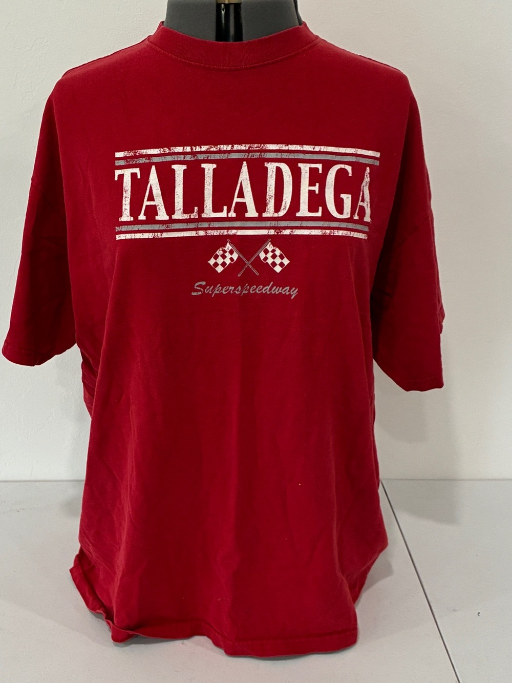 Jones & Mitchell Talladega Superspeedway Racing T-Shirt Red XXL Distressed